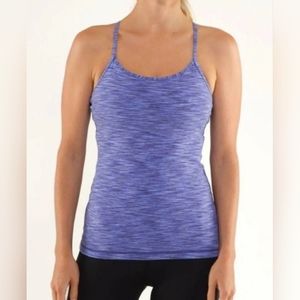 Lululemon Power Y Yoga Tank in Heathered Blue Size 8